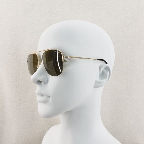 Tom Ford TF667 Abott Sunglasses Brown and Gold OS - Picture 12 of 16